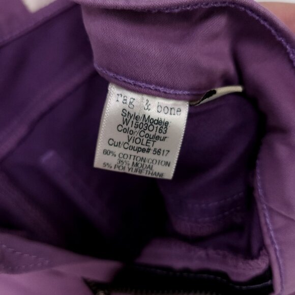Rag & Bone Legging Skinny Jeans Women 28 Violet Soft Stretch Low Rise 30" Inseam - Picture 13 of 14